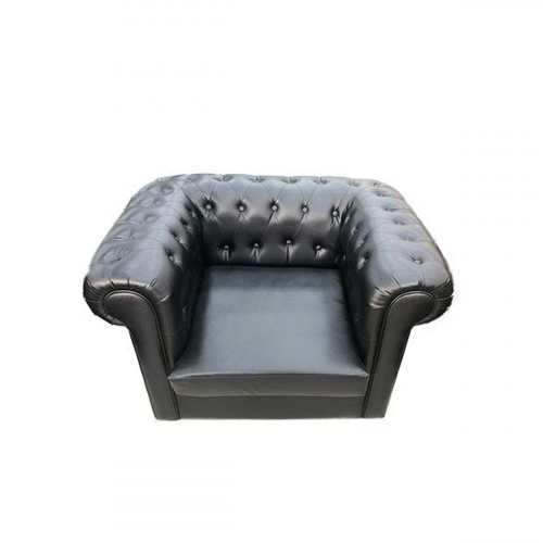 كنب مفرد جلد اسود