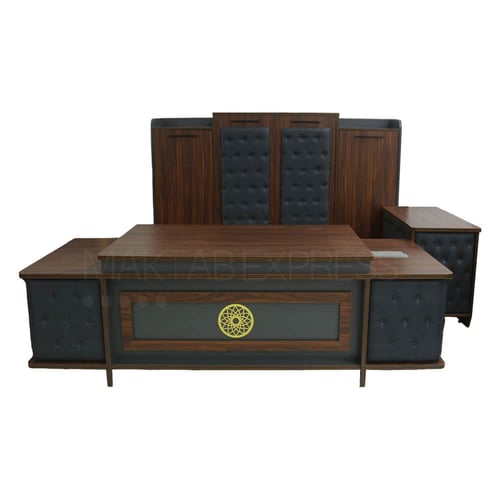 طقم مكتب بني غامق مقاس 240 سم