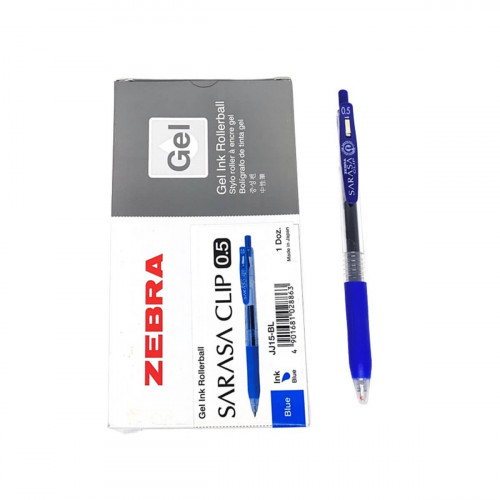 قلم حبر جل لون ازرق زيبرا كليب 0.5 MM
