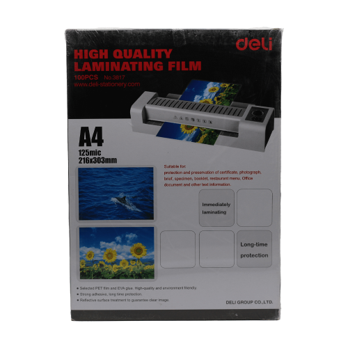 تغليف حرارى دلى A4 125MIC deli NO-3817