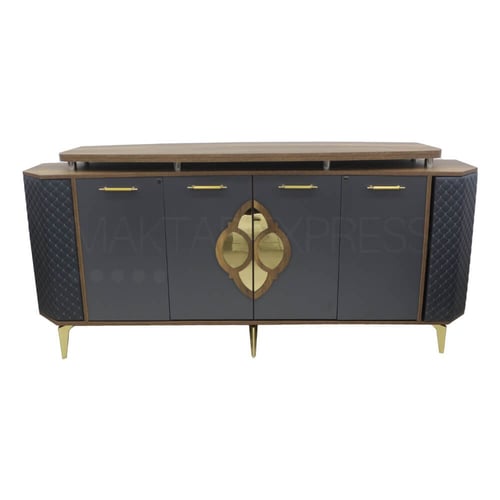 طقم مكتب بني - اسود مقاس 220 سم