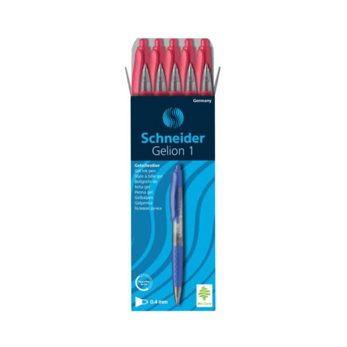 Schneider GELION 1 Ink Gel 0.4mm Bx/10pcs Red -SN1...