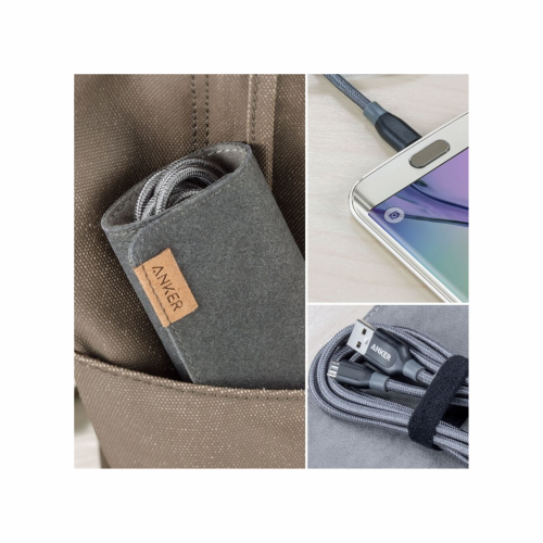 كيبل من أنكر جالكسي رصاصي مع محفظة