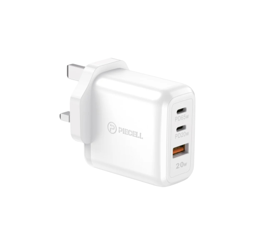 Wall charger 65 watt three ports for very fast cha...
