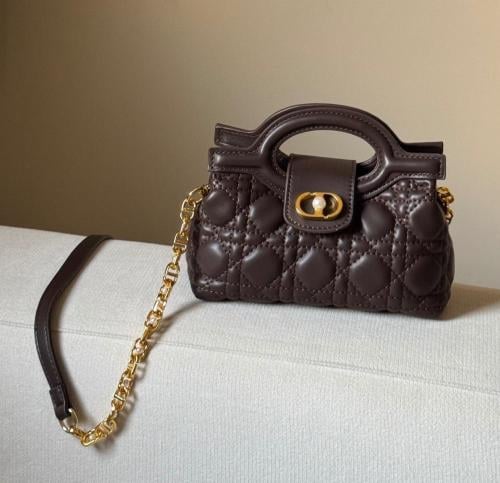 شنطة ديور صغيرة لون بني ماستر