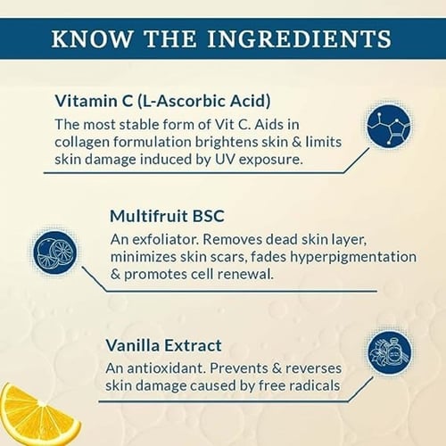 غسول وجه بفيتامين C بنسبة 20% من اف سي ال، منظف سك...