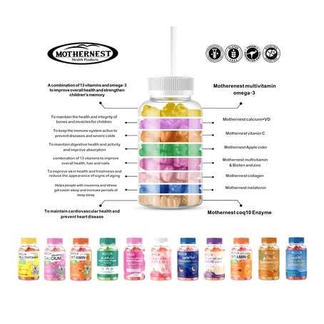 مذرنيست حلوى فيتامينات + بيوتين و زنك 60ح