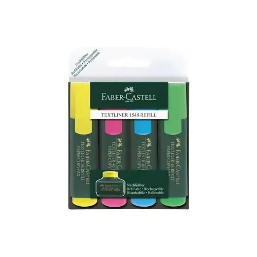 أقلام تحديد Faber Castell Textliner بسن مائل بـ 4...