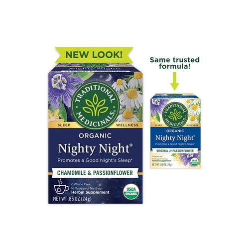 تراديشنل ميديسنلز، نايتي نايت شاي عضوي، مكمل عشبي...