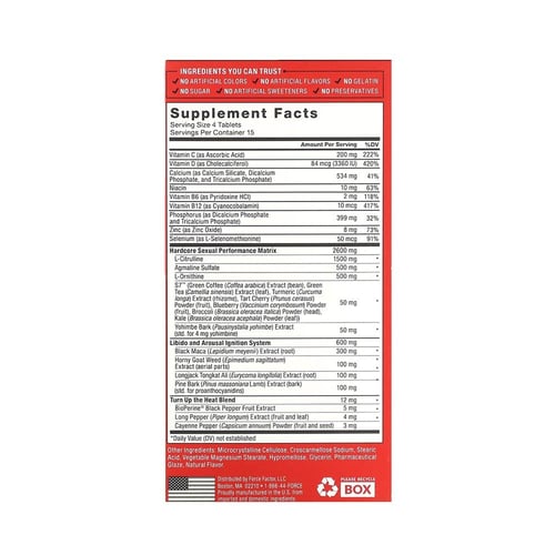 فورس فاكتور، SCORE! HARDCORE، معزز الرجولة، مكمل غ...