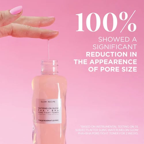جلو ريسيبي، تونر البطيخ PHA+BHA، لترطيب البشرة وتق...