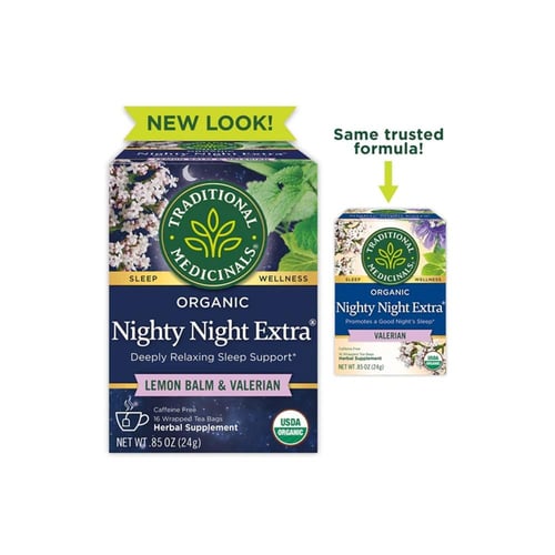 تراديشنل ميديسنلز، نايتي نايت اكسترا شاي عضوي، مكم...