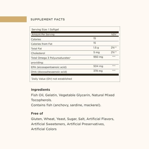 سولجار، أوميجا-3، 950 ملجم، مكمل غذائي - 50 كبسولة...