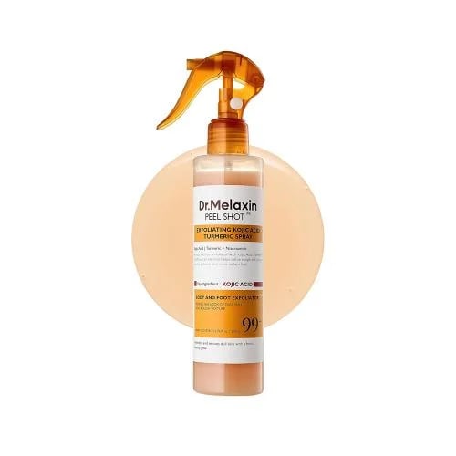 Dr.Melaxin, Peel Shot Exfoliating Kojic Acid & Turmeric Spray, for Body & Feet, Refines Rough & Even Skin Tone - 200 ml