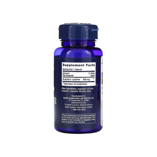 لايف اكستنشن‏, أسيتيل سيستين (NAC)، 600 ملجم، يعزز...