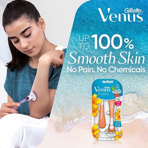 جيليت, فينوس ريفيرا، ماكينات حلاقة نسائية، بخلاصة...