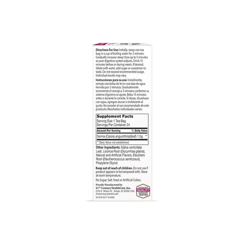 21 سينشري, شاي التخسيس بالتوت البري والكرز، مكمل ع...