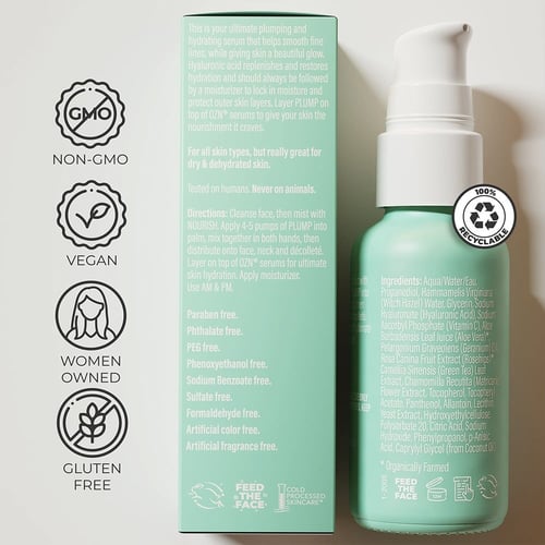 اوز ناتشورالز، سيروم حمض الهيلارونيك للوجه، يرطب ا...