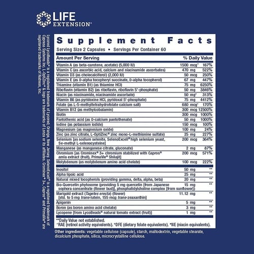 لايف اكستنشن‏, حبتين في اليوم، فيتامينات و معادن م...