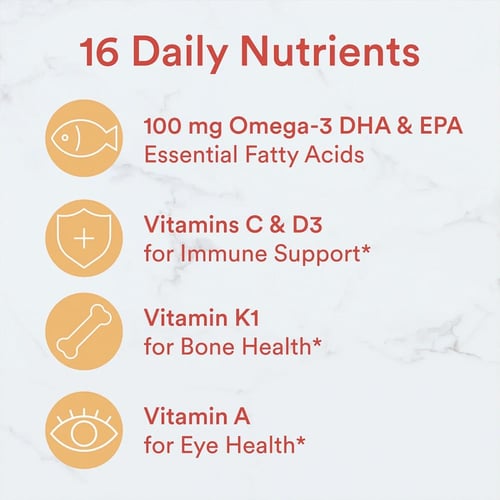 سمارتي بانتس، فيتامينات متعددة و أوميجا-3 للأطفال،...