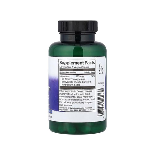 سوانسون، Albion جليسينات المغنيسيوم، 133 ملجم، مكم...