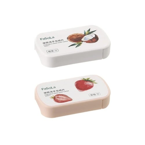 فاسولا، شرائح صابون محمول للسفر والشنطة، نكهة الفر...