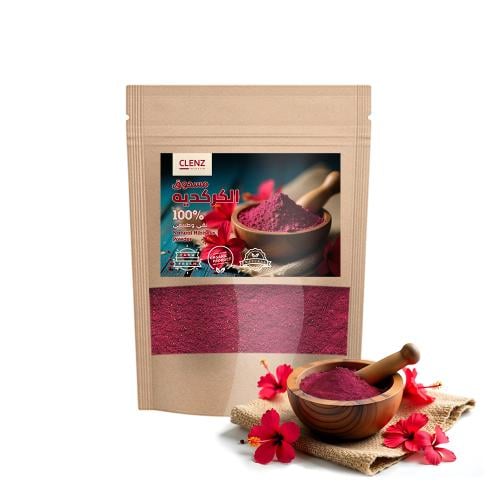 كلينز، مسحوق الكركديه، نقي وطبيعي 100% - أحجام متع...