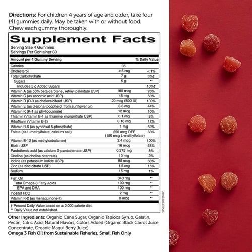 سمارتي بانتس، فيتامينات متعددة و أوميجا-3 للأطفال،...