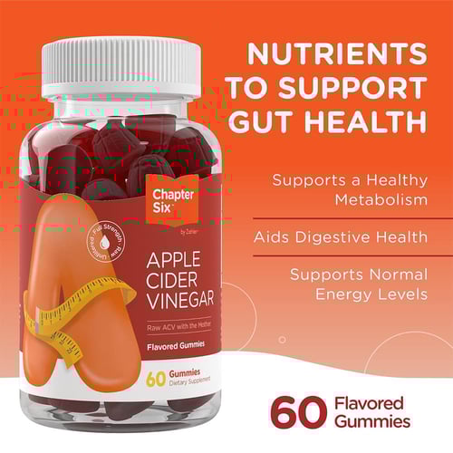 شابتر سيكس، خل حمض التفاح، مكمل غذائي - 60 قطعة (ج...