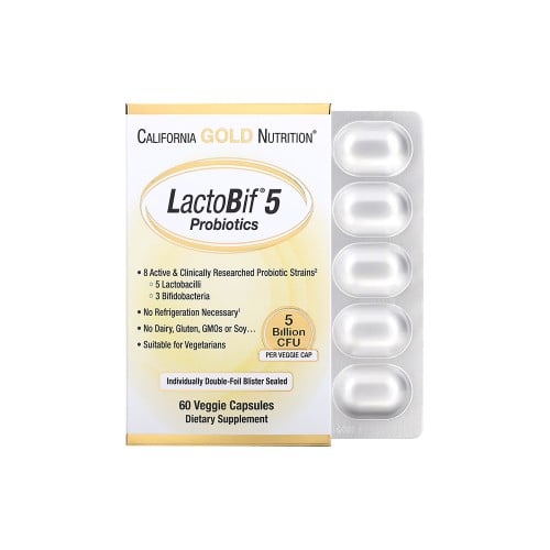 كاليفورنيا جولد نيوترشن، بروبيوتيك LactoBif 5‏، 5...