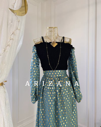 فستان رمضاني تيفاني ذهبي