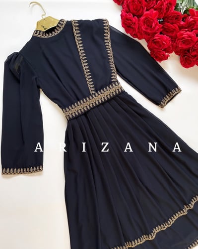 فستان شيفون كحلي رمضاني