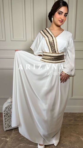 جلابيه ابيض انيقه