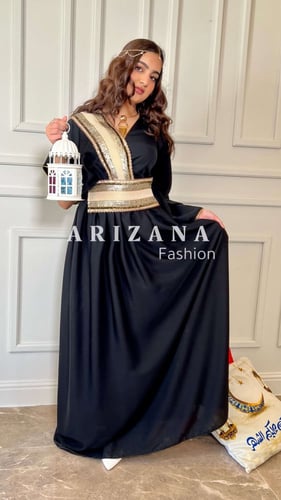 جلابيه اسود انيقه