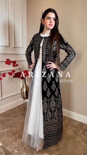 جلابيه بشت أسود قطعتين