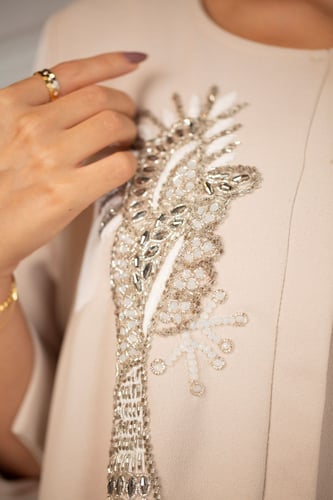 كريب مطرز بخرز