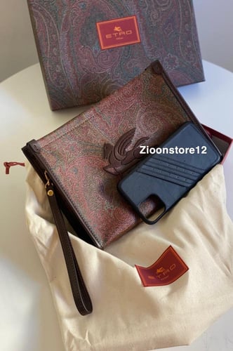 Etro zipper pouch25.5cm