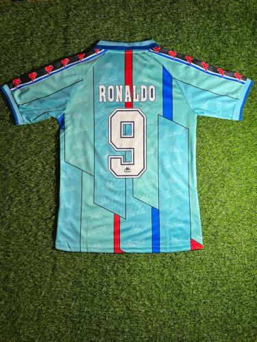 تيشيرت برشلونة الكلاسيكي 1996 - رونالدو 9 إصدار Ka...