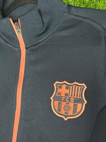 ترنك تمرين برشلونة كحلي + برتقالي سحاب 26/25