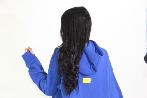 Blue Hoodie - how you doin