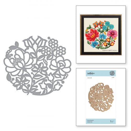 سبيلبينديرز قالب قص شكل ماندلا مزخرفة بالزهور