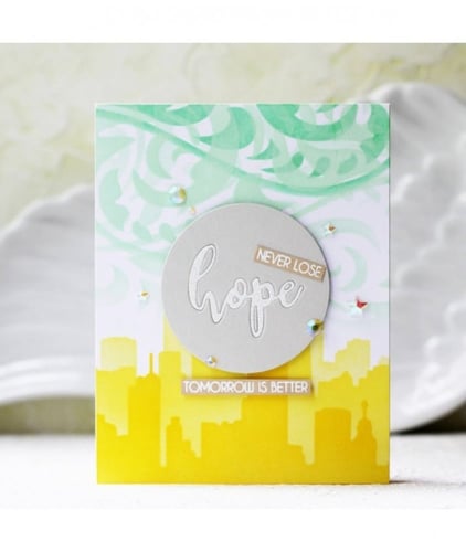 استنسل اعمال فنيه على شكل مدينة لاندسكيب