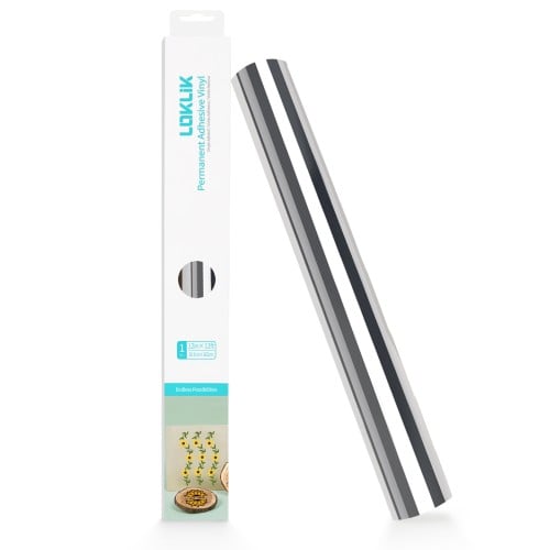 لفة فينيل لاصق دائم (فضي معدني)