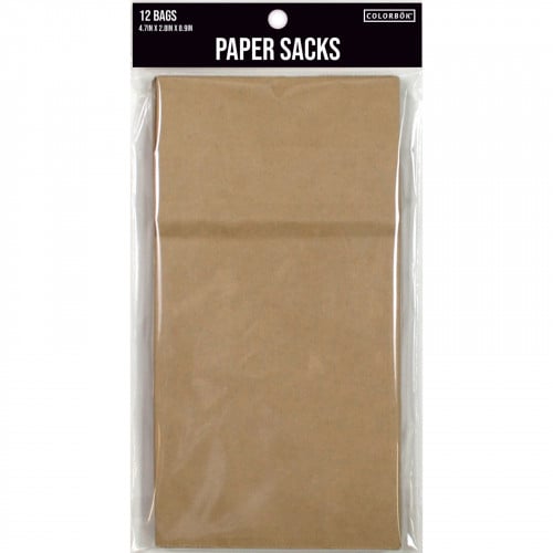 مجموع 12 أكياس من ورق الكرافت البني متوسطة الحجم
