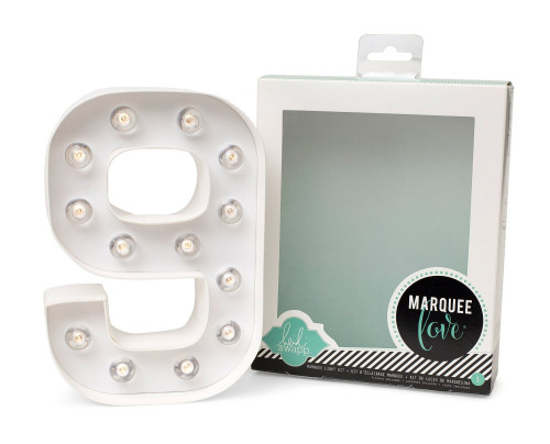 مجسم رقم إنجليزي مضيء، رقم 9، من إنتاج شركة أمريكا...