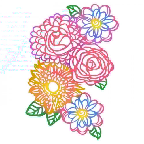 ستيمبيريا استنسل جي 29,7سم×21سم زهور