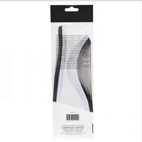 شرائط ورقية لفن لف الورق- لون أبيض و أسود