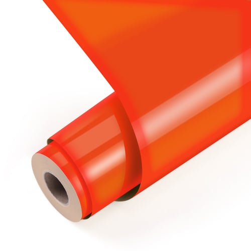 لفة فينيل لاصق دائم متغير بالحرارة (برتقالي-أصفر)