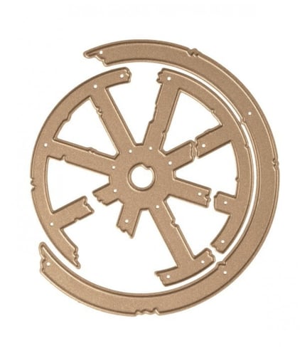 سبيلبينديرز قالب قص شكل عجلات العربة الخشبية محطمة