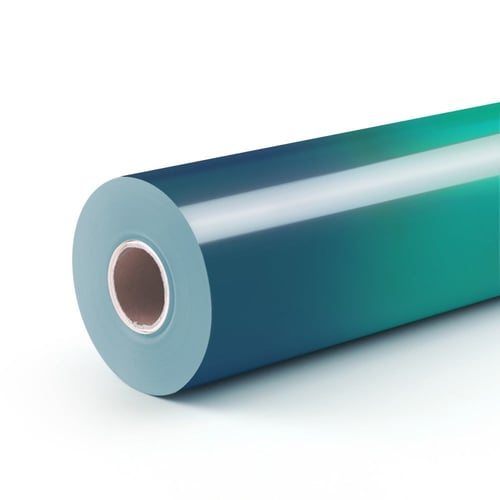 لفة فينيل لاصق دائم متغير بالحرارة (أزرق-أخضر)